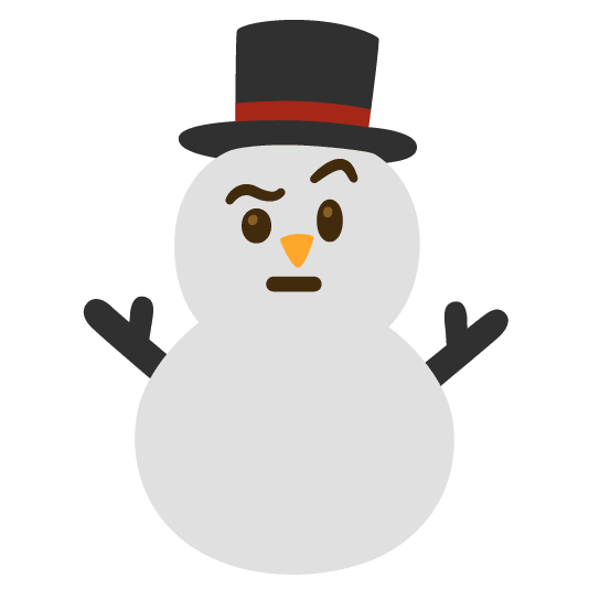 face with raised eyebrow snowman without snow
