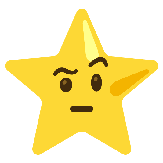 face with raised eyebrow star