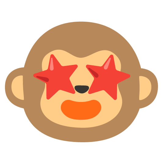 star struck monkey face