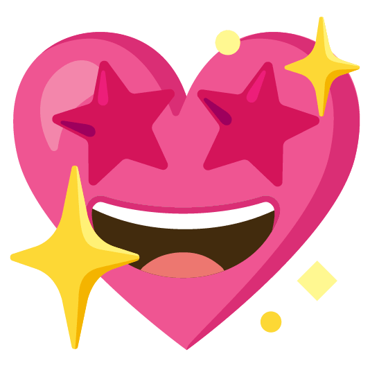 star struck sparkling heart