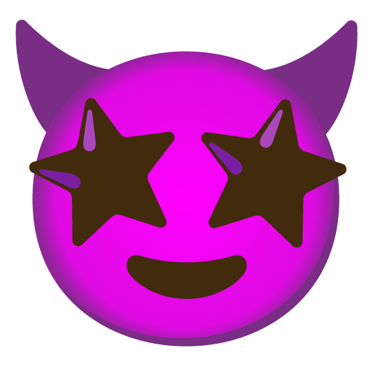 star struck smiling imp