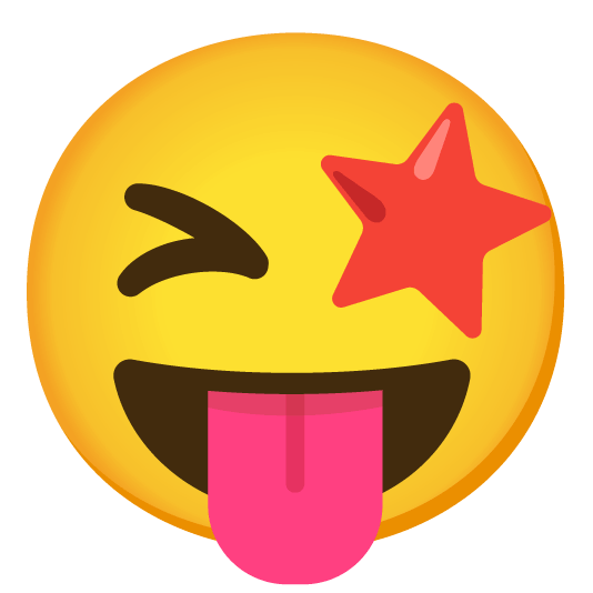 star struck stuck out tongue winking eye