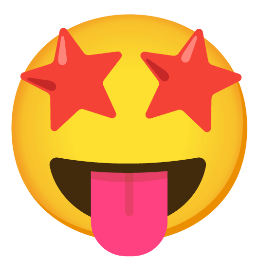 star struck stuck out tongue closed eyes