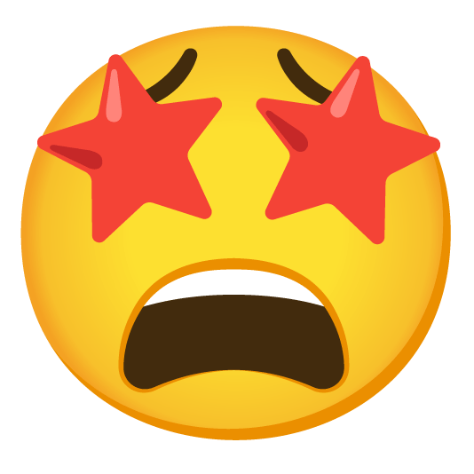 star struck tired face