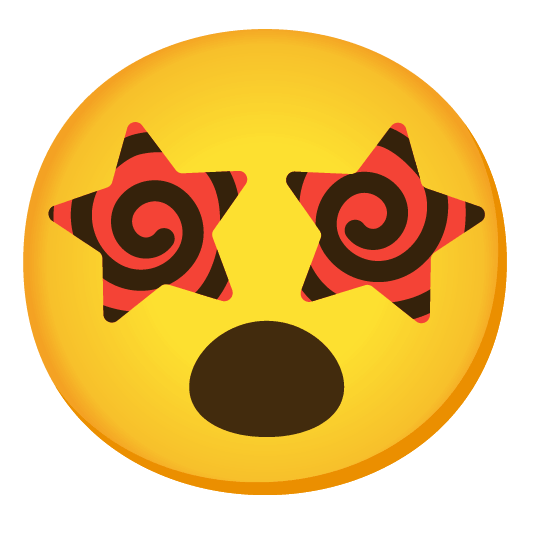 star struck dizzy face