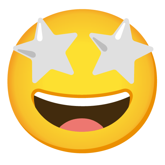 star struck white heart