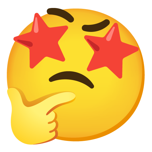 star struck thinking face