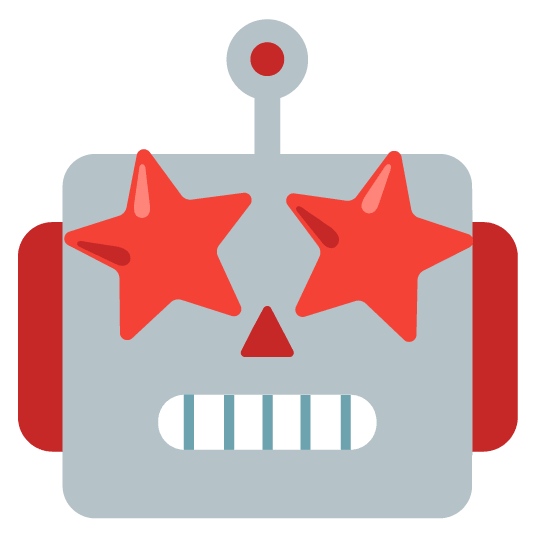 star struck robot face