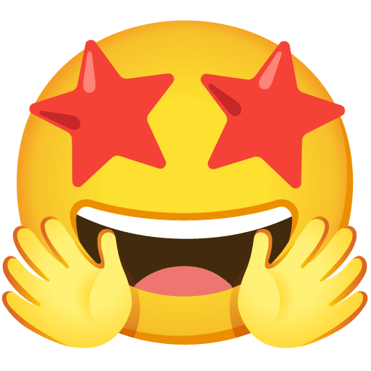 star struck hugging face