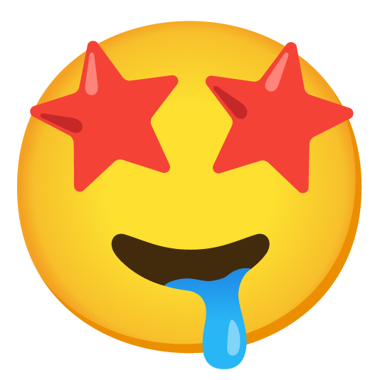 star struck drooling face