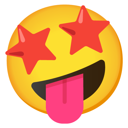 star struck zany face