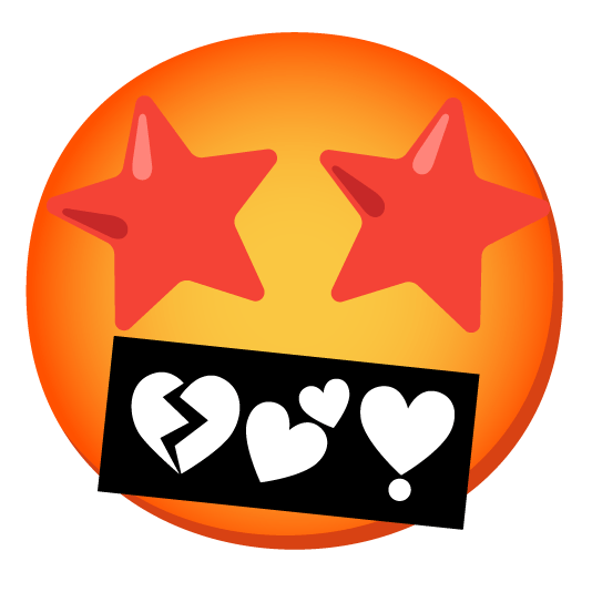 star struck face with symbols on mouth