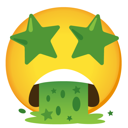 star struck face vomiting