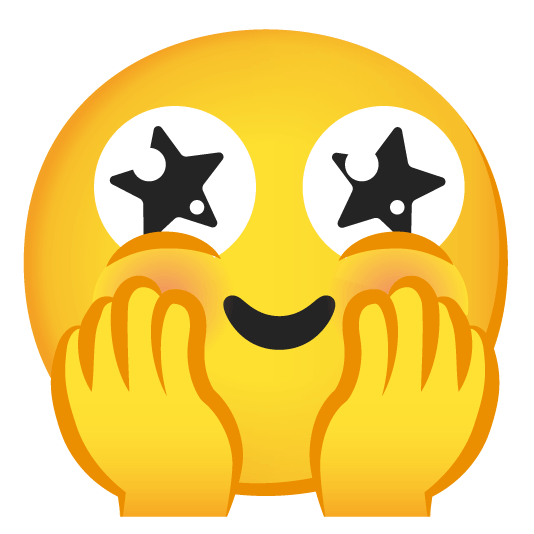 star struck pleading face