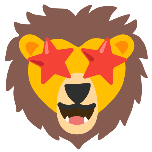 star struck lion face