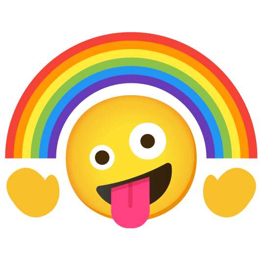 zany face rainbow