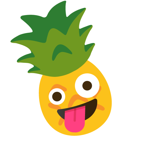zany face pineapple