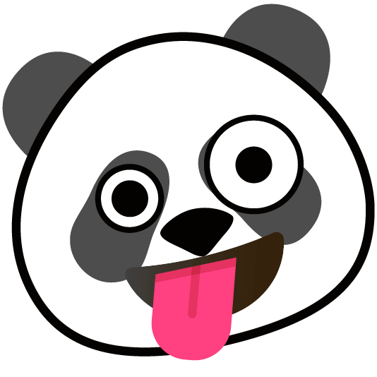 zany face panda face
