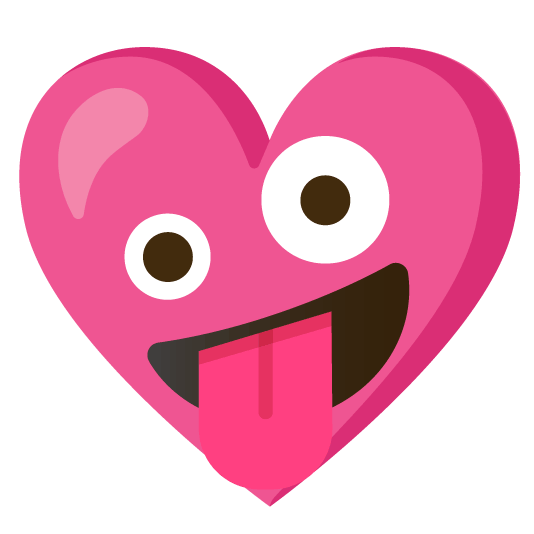 zany face gift heart