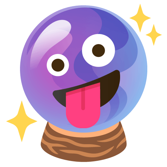 zany face crystal ball