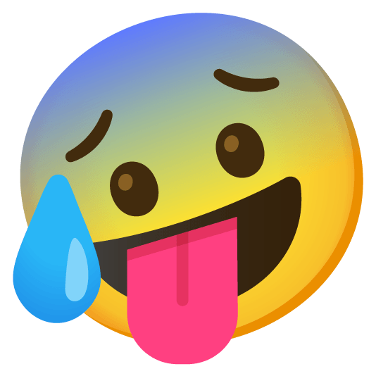 zany face cold sweat