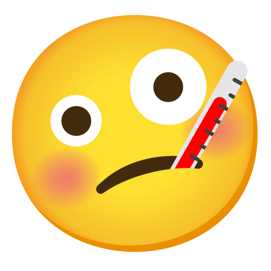 zany face face with thermometer