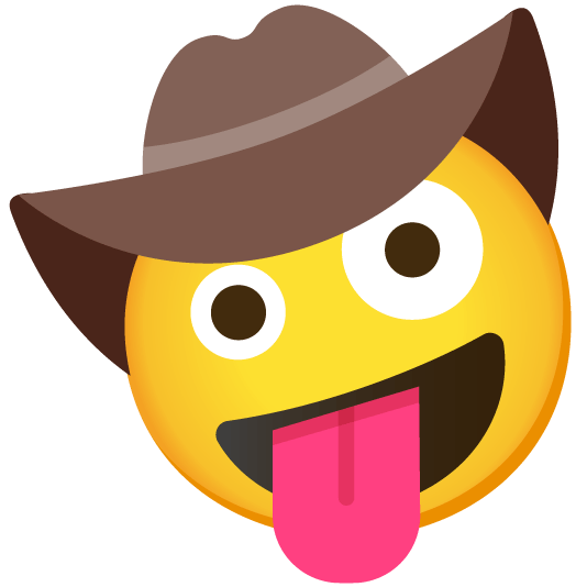 zany face face with cowboy hat