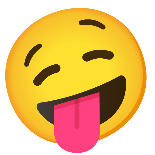 zany face drooling face