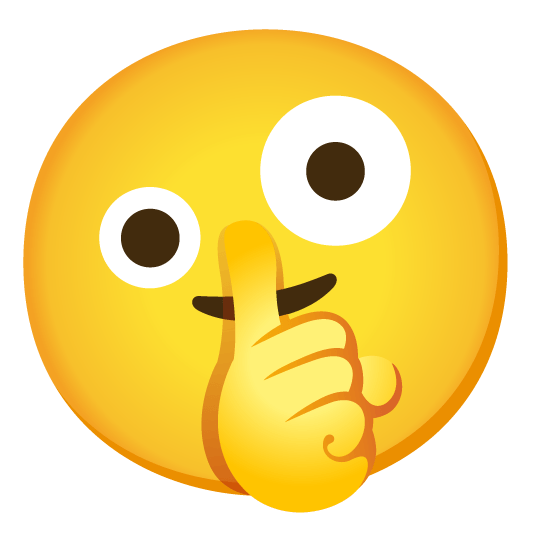 zany face shushing face