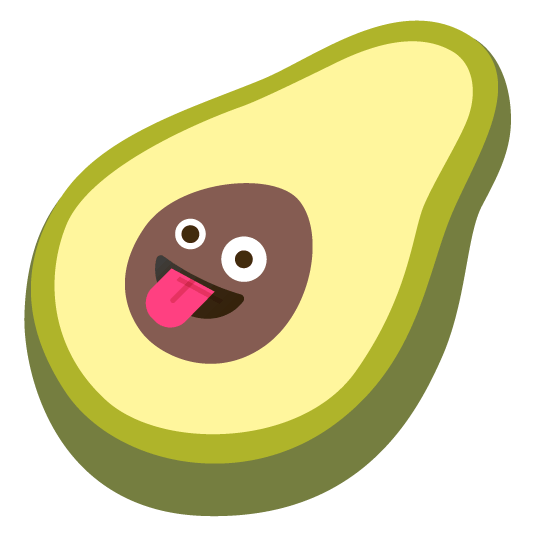 zany face avocado