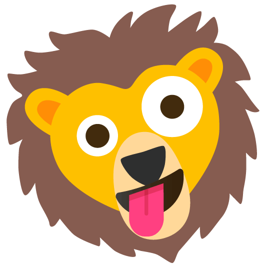 zany face lion face