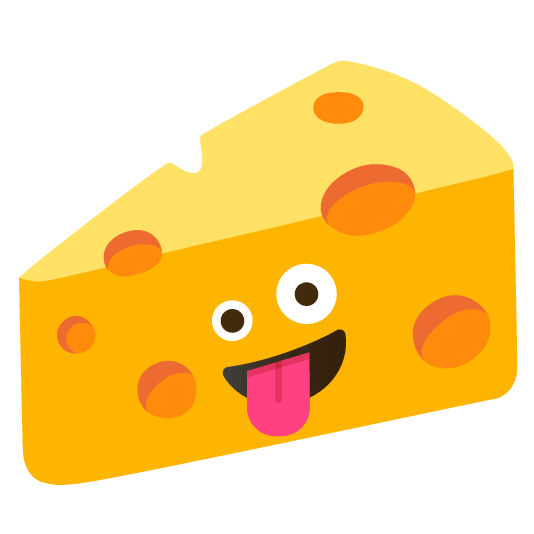 zany face cheese wedge