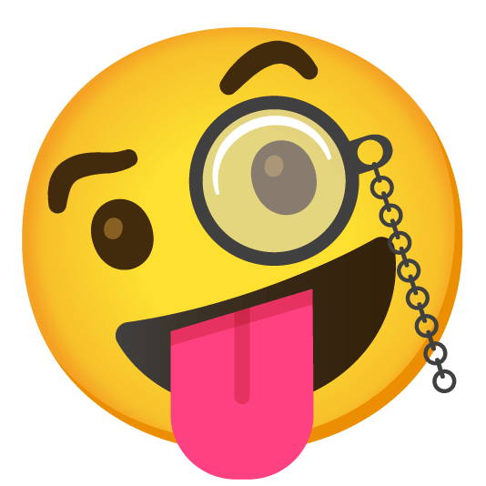 zany face face with monocle