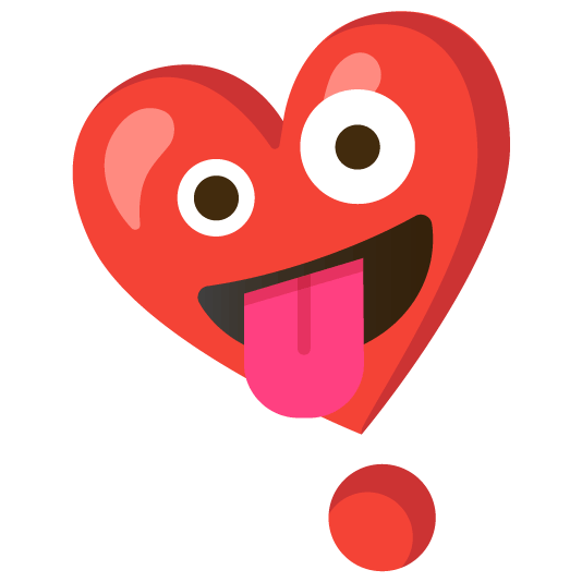 zany face heavy heart exclamation mark ornament