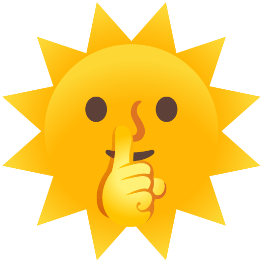 shushing face sun with face