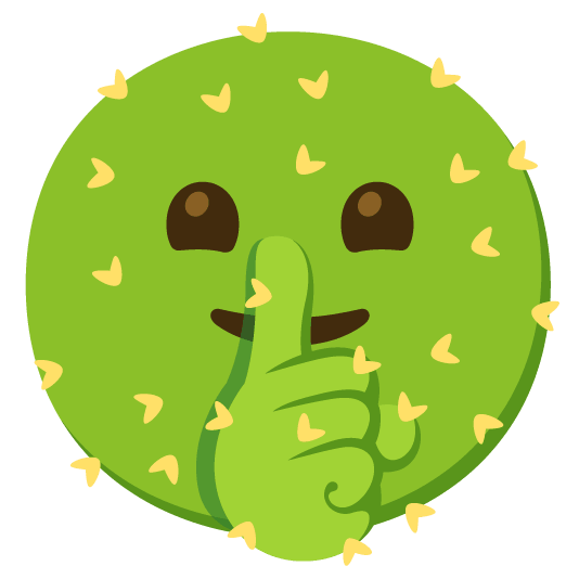 shushing face cactus