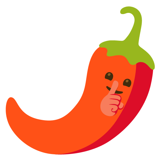 shushing face hot pepper