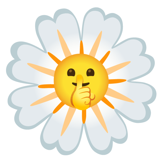 shushing face blossom