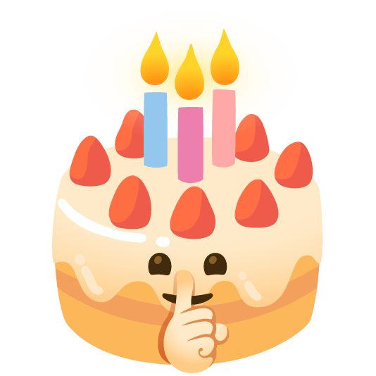 shushing face birthday