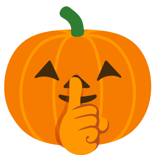 shushing face jack o lantern