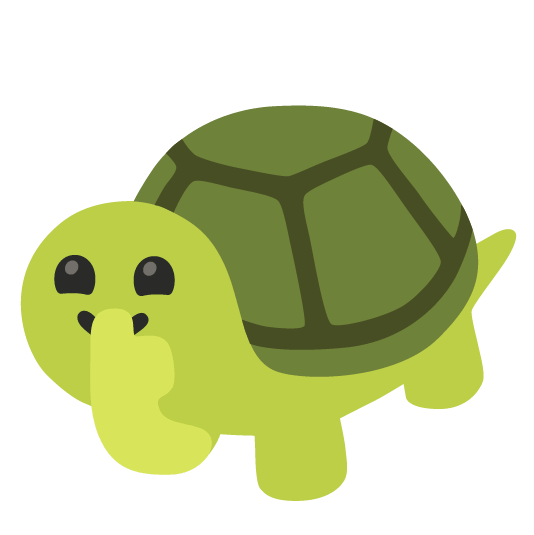 shushing face turtle