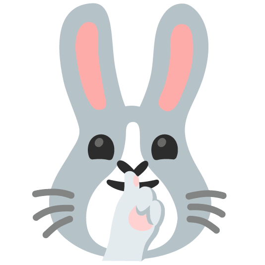 shushing face rabbit
