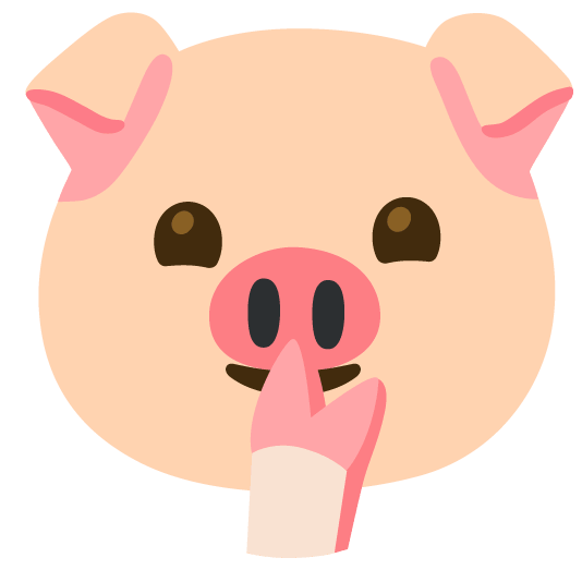 shushing face pig