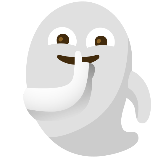 shushing face ghost