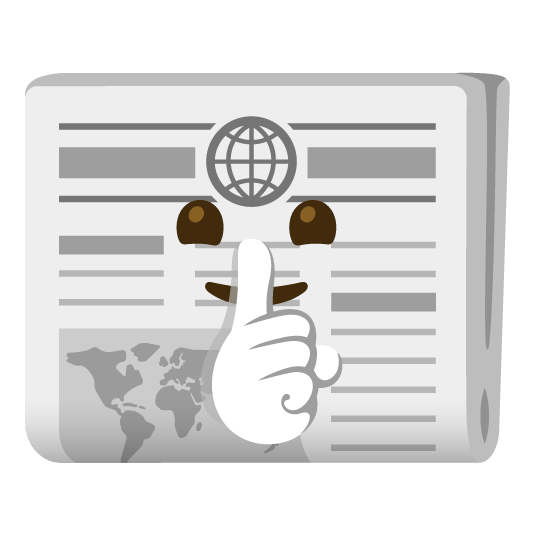 shushing face newspaper