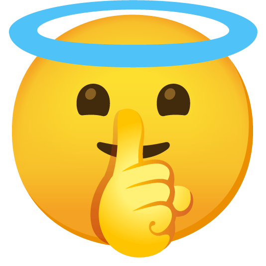 shushing face innocent