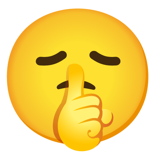 shushing face disappointed