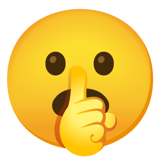 shushing face frowning