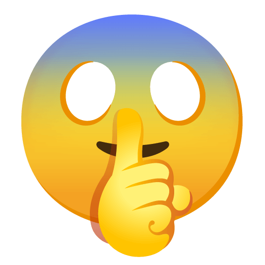 shushing face scream