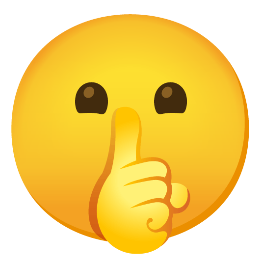 shushing face no mouth